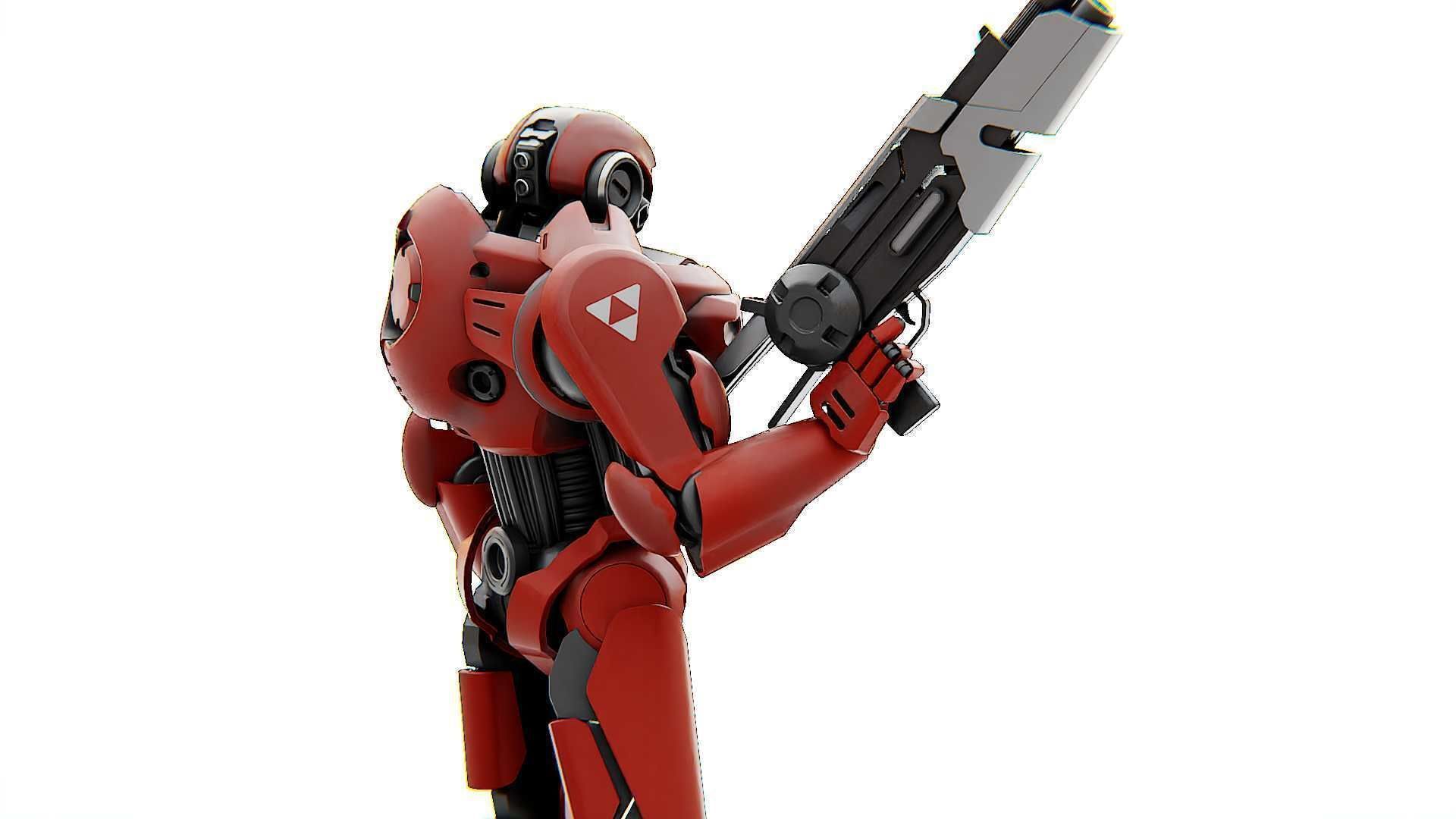 BATTLE DROID Z-8000   RIGGED 3D model_24