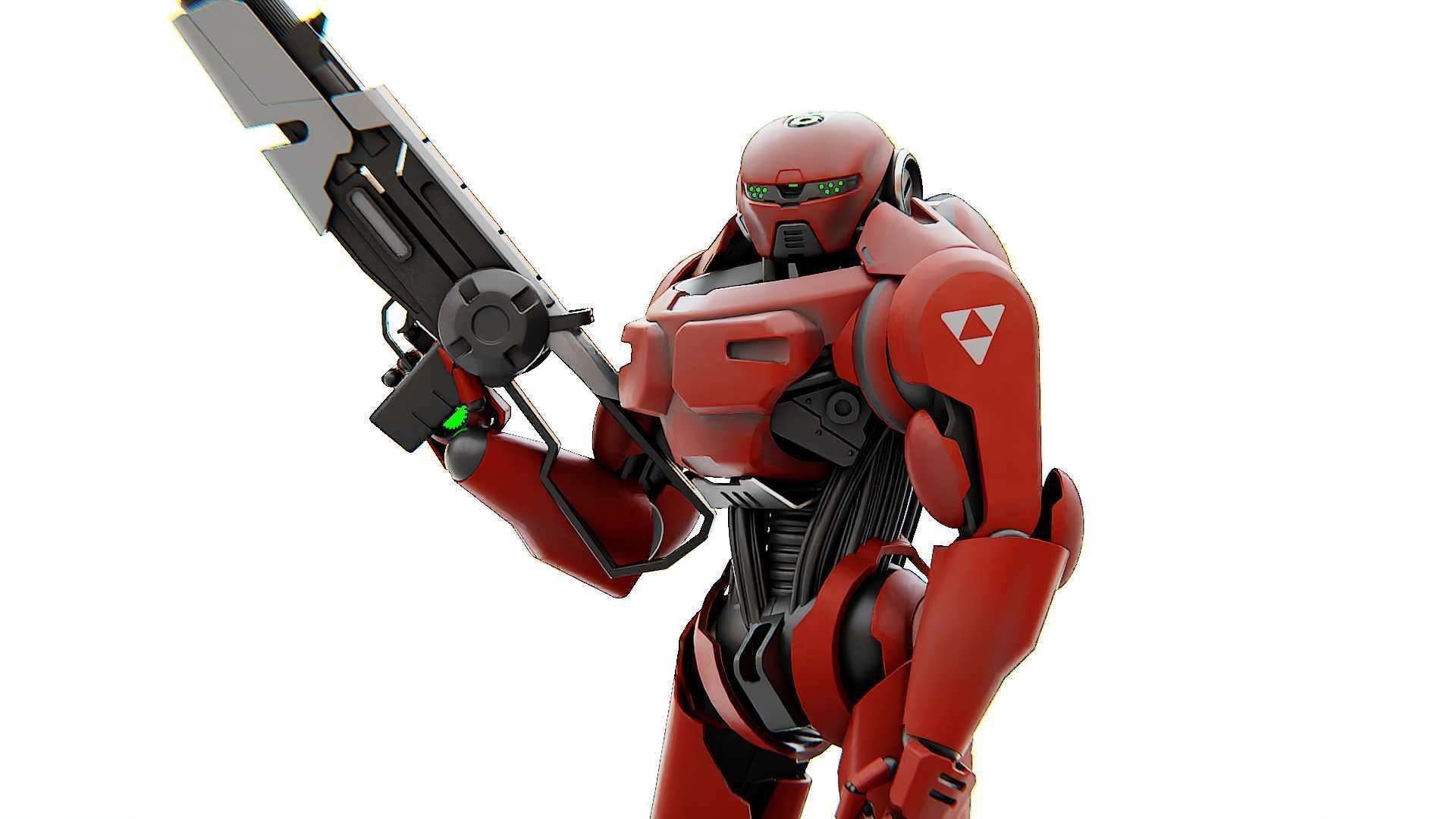 BATTLE DROID Z-8000   RIGGED 3D model_27