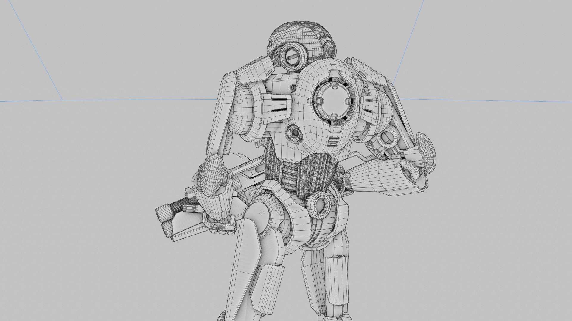 BATTLE DROID Z-8000   RIGGED 3D model_38