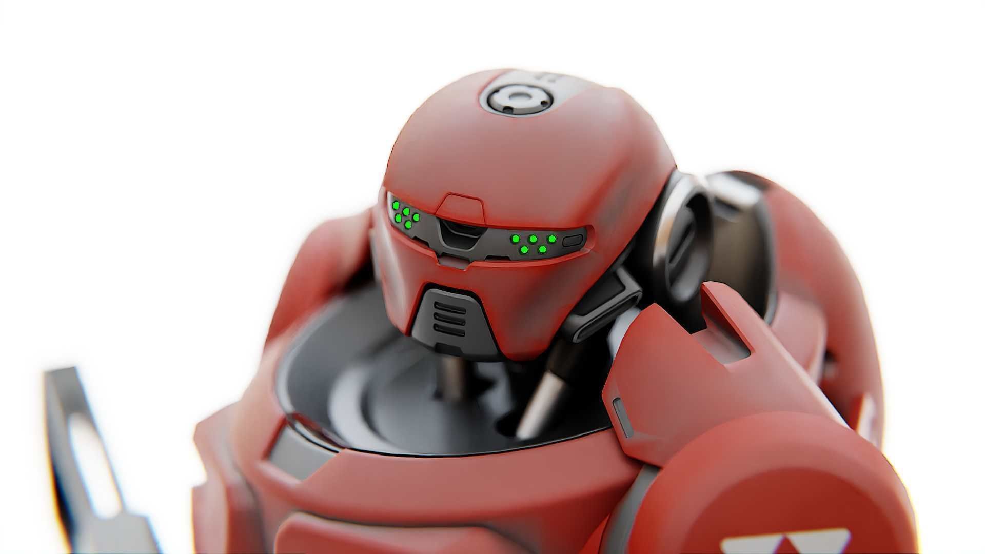 BATTLE DROID Z-8000   RIGGED 3D model_17