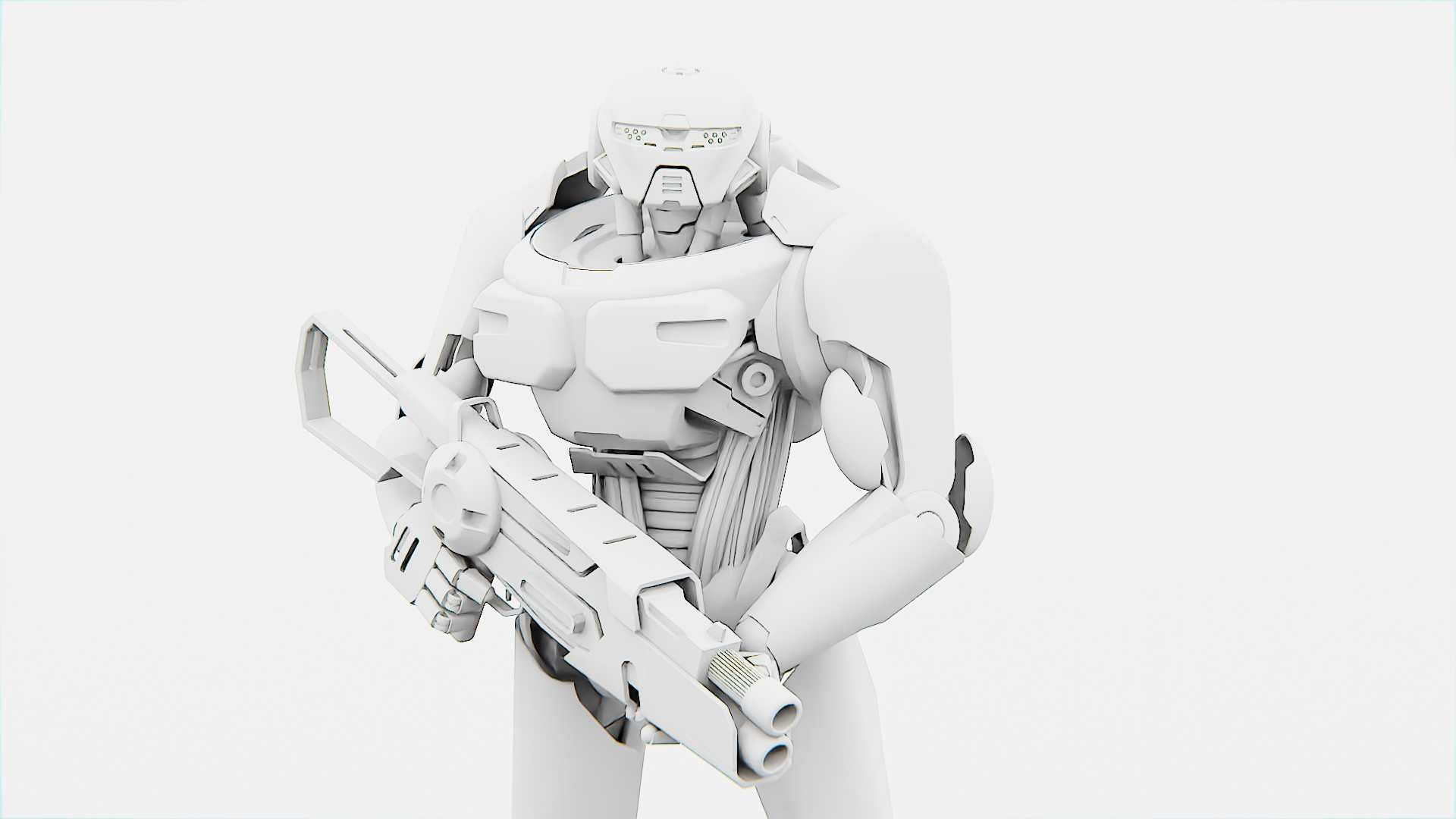 BATTLE DROID Z-8000   RIGGED 3D model_30