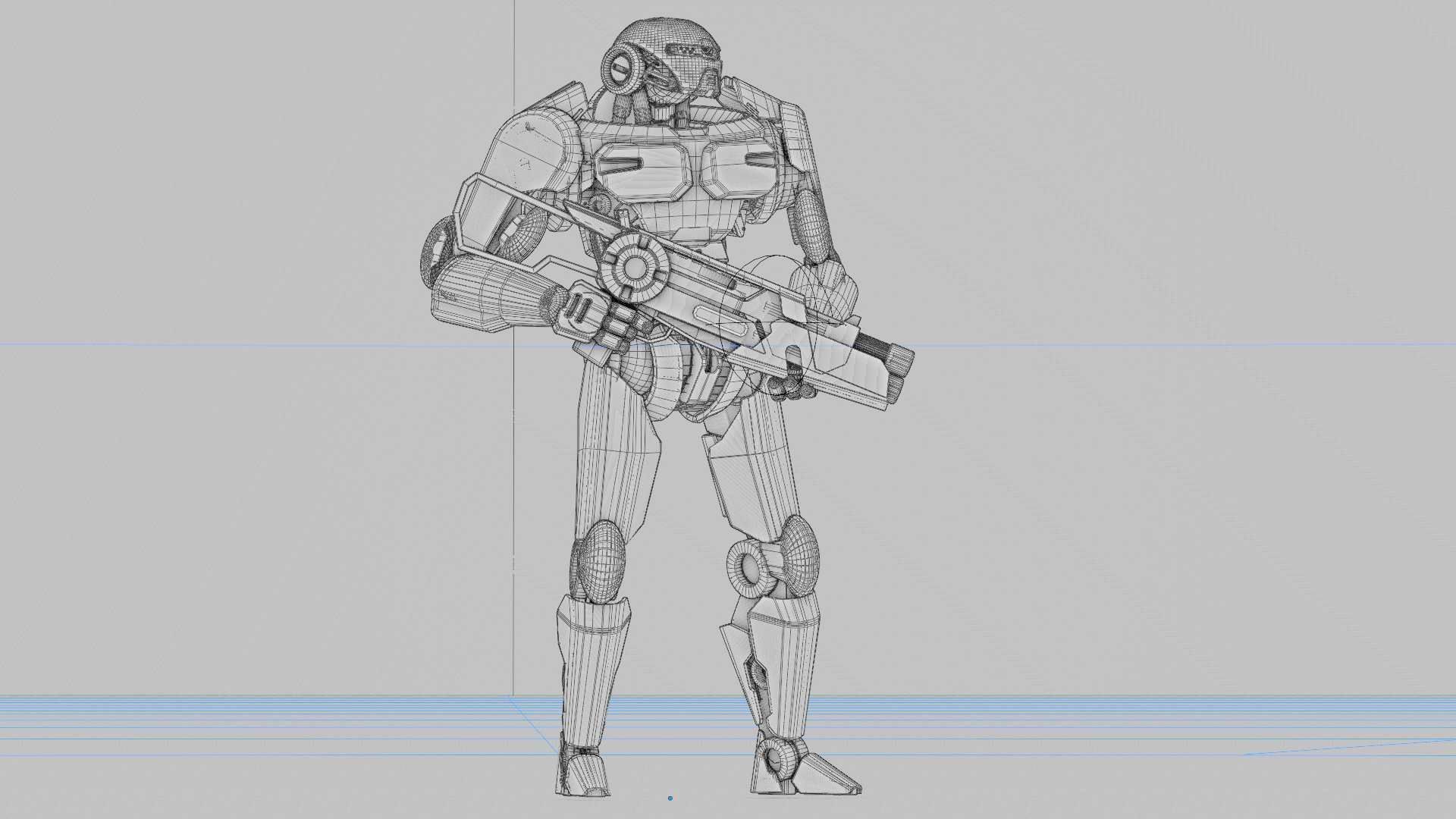 BATTLE DROID Z-8000   RIGGED 3D model_39