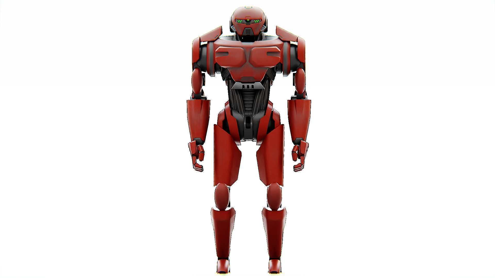 BATTLE DROID Z-8000   RIGGED 3D model_19