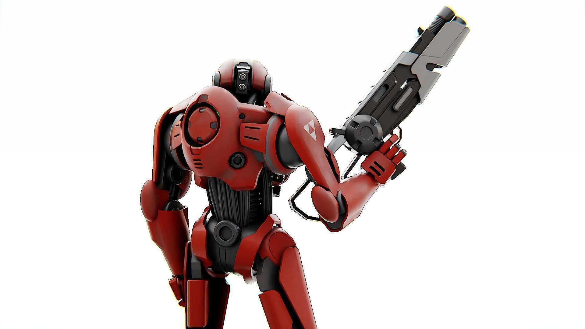 BATTLE DROID Z-8000   RIGGED 3D model_25