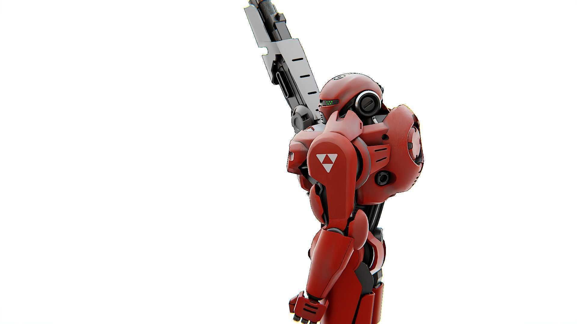 BATTLE DROID Z-8000   RIGGED 3D model_26