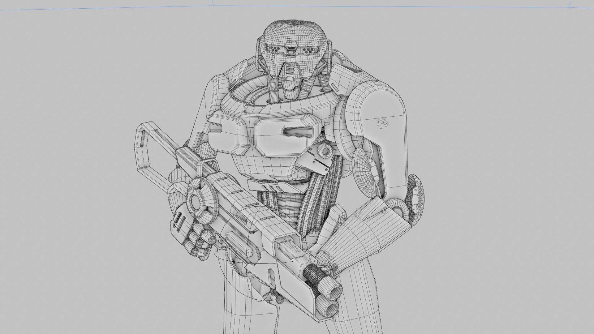 BATTLE DROID Z-8000   RIGGED 3D model_37