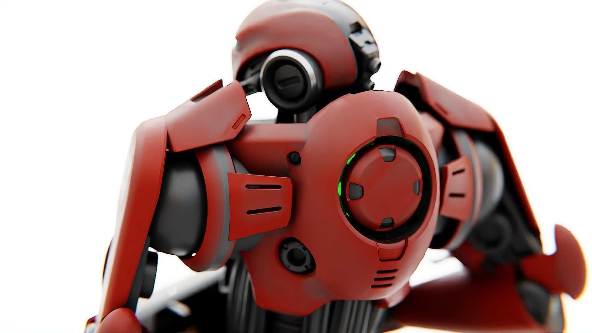 BATTLE DROID Z-8000   RIGGED 3D model_16