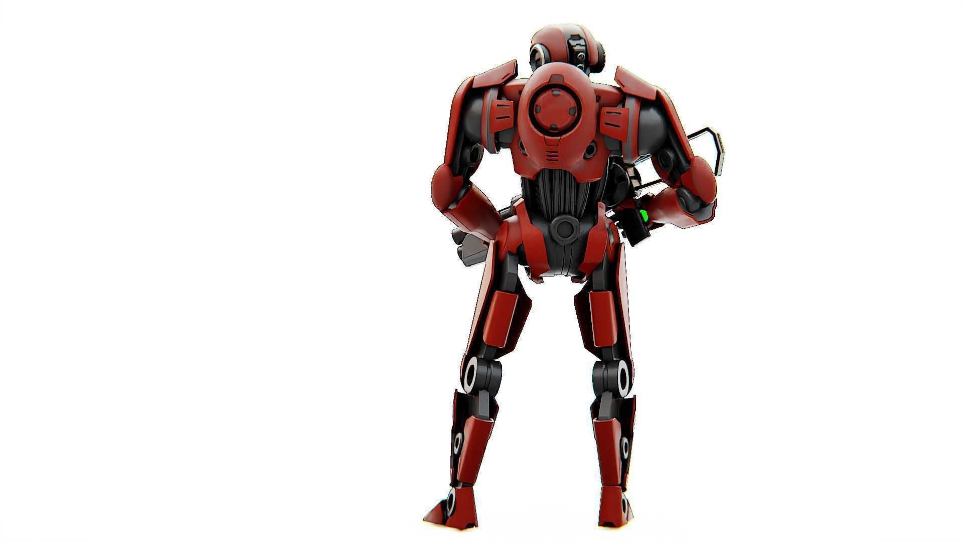 BATTLE DROID Z-8000   RIGGED 3D model_7