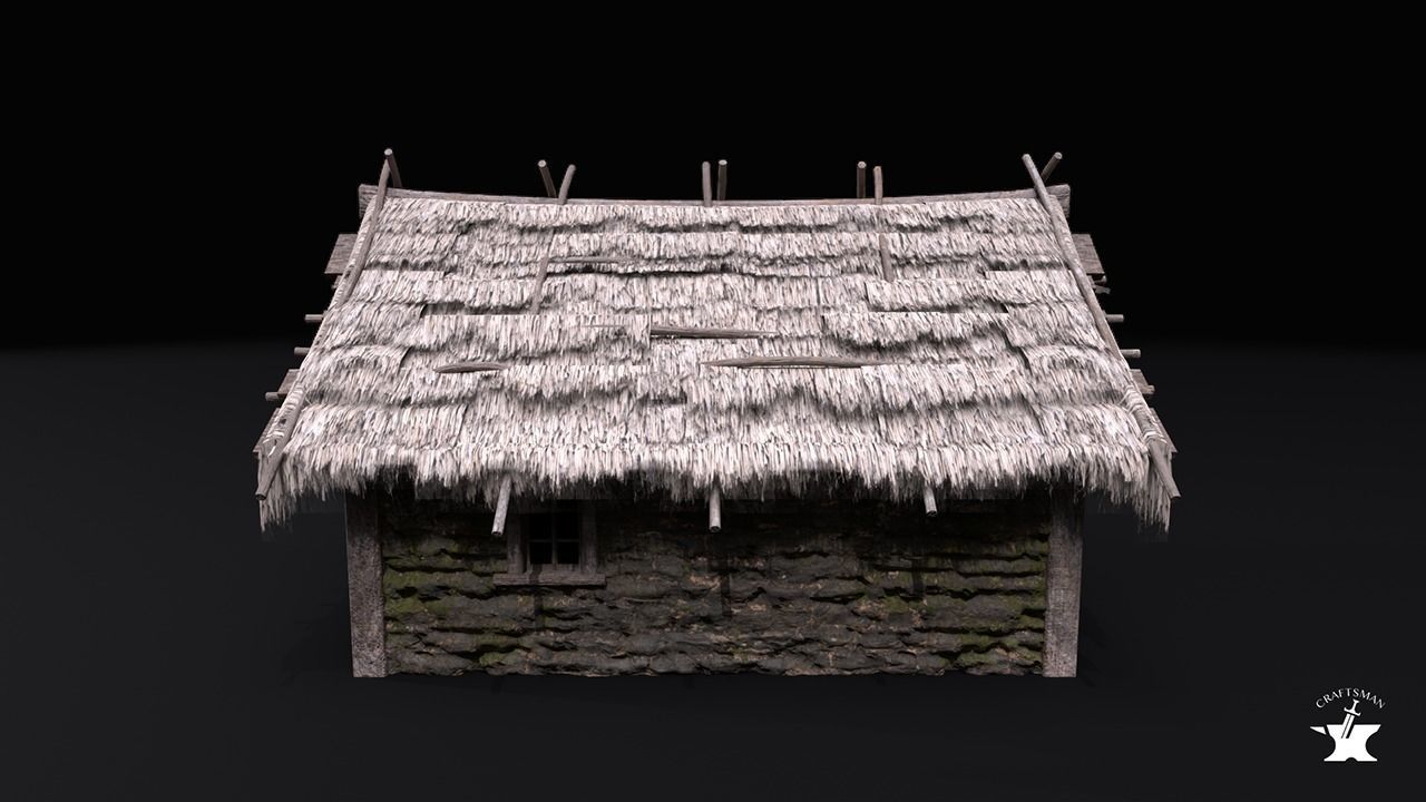 Two Realistic Medieval Houses Pack of High Quality 3D Model Collection_14