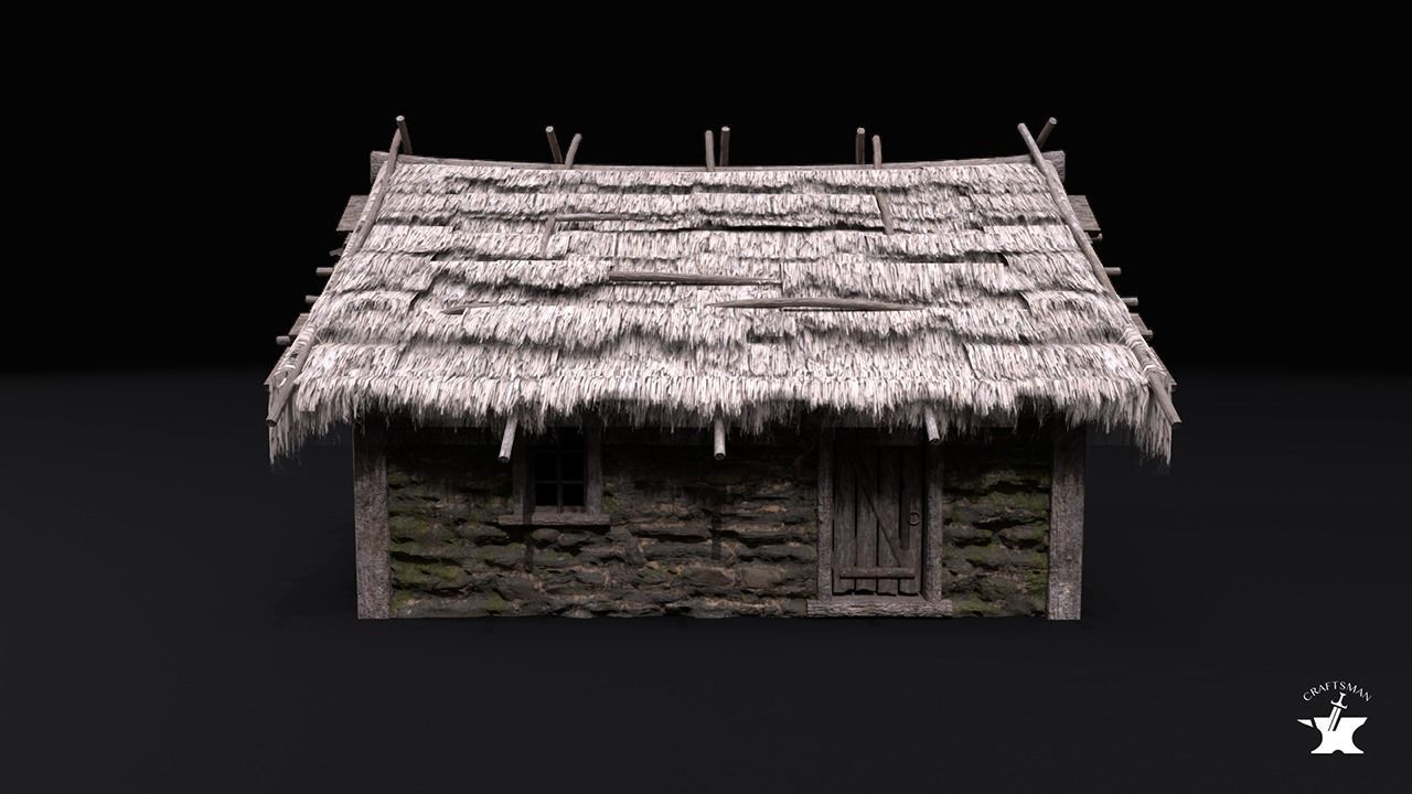 Two Realistic Medieval Houses Pack of High Quality 3D Model Collection_10