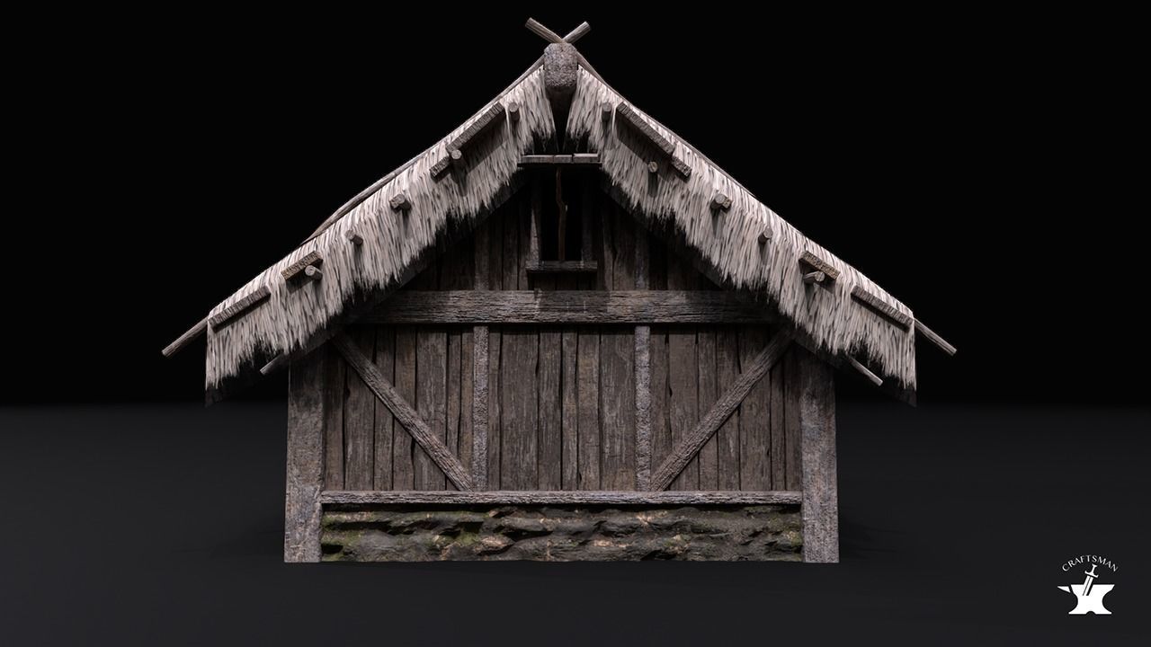 Two Realistic Medieval Houses Pack of High Quality 3D Model Collection_16