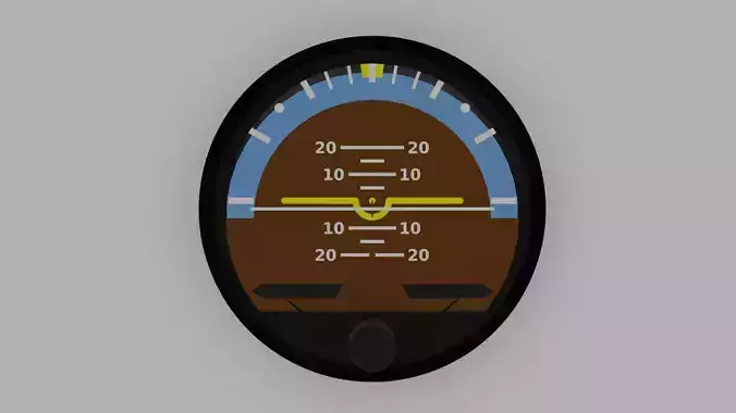 Attitude indicator 3D model