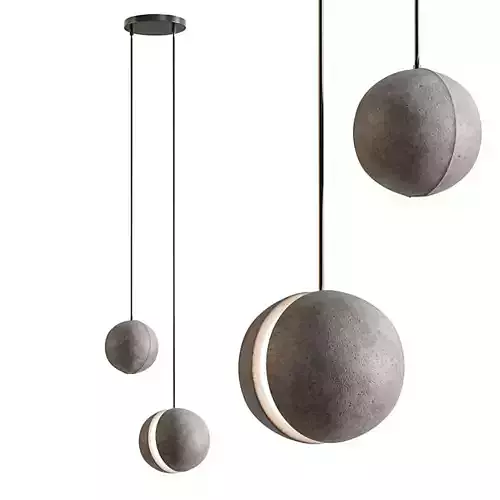 Nordic Cement Moon Pendant