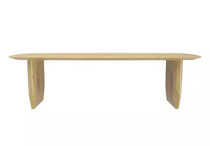 SPIGOLO EXTRA LARGE BLEACHED OAK DINING TABLE 3D model