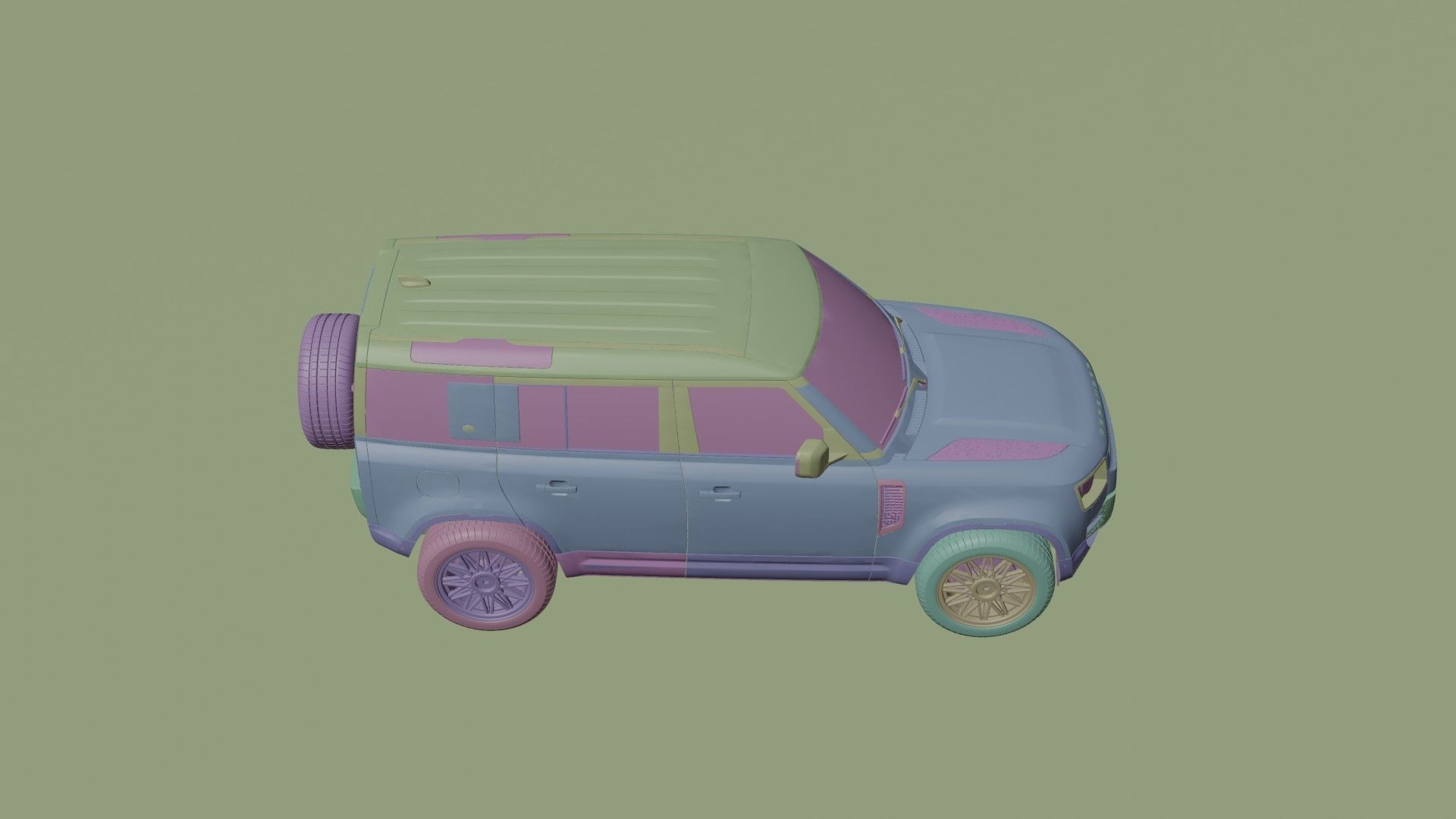 land rover defender  Low-poly 3D model_27