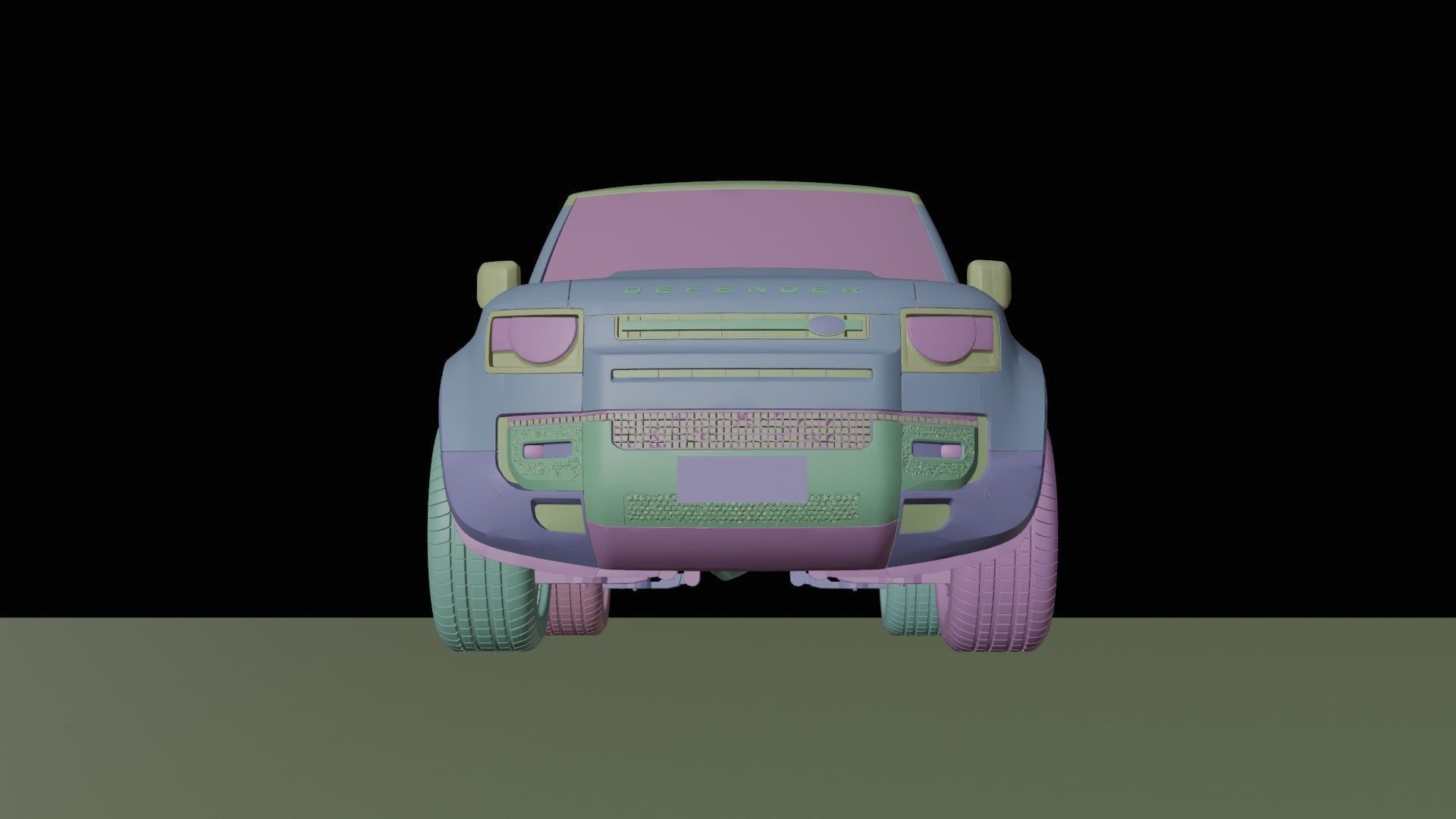 land rover defender  Low-poly 3D model_25