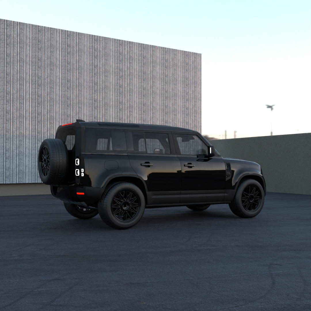 land rover defender  Low-poly 3D model_3