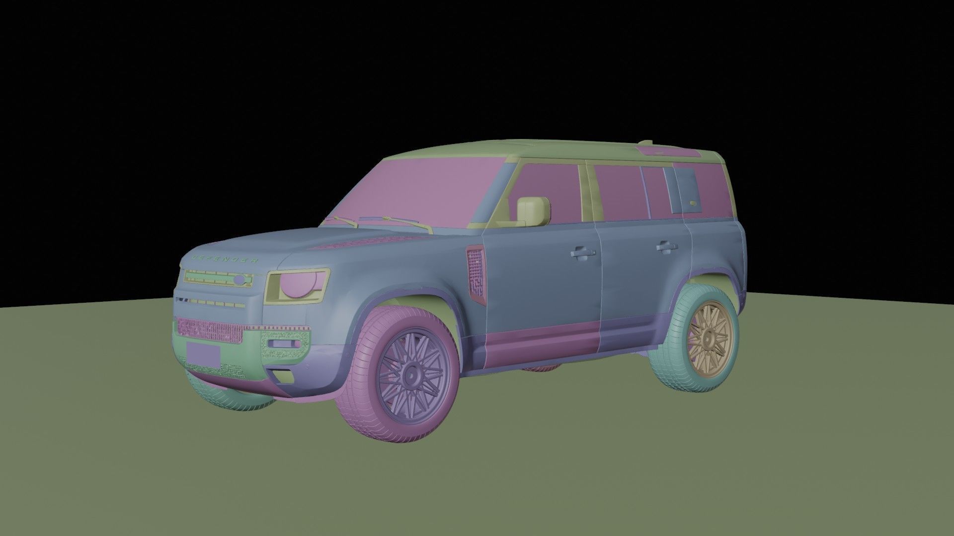 land rover defender  Low-poly 3D model_26