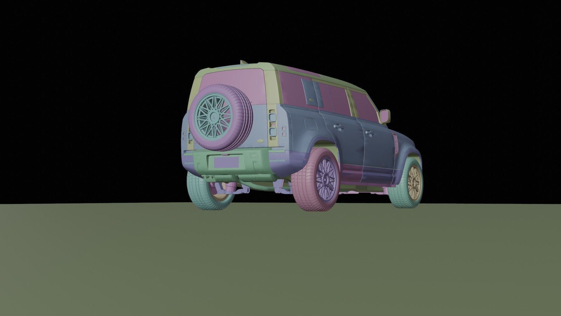 land rover defender  Low-poly 3D model_22