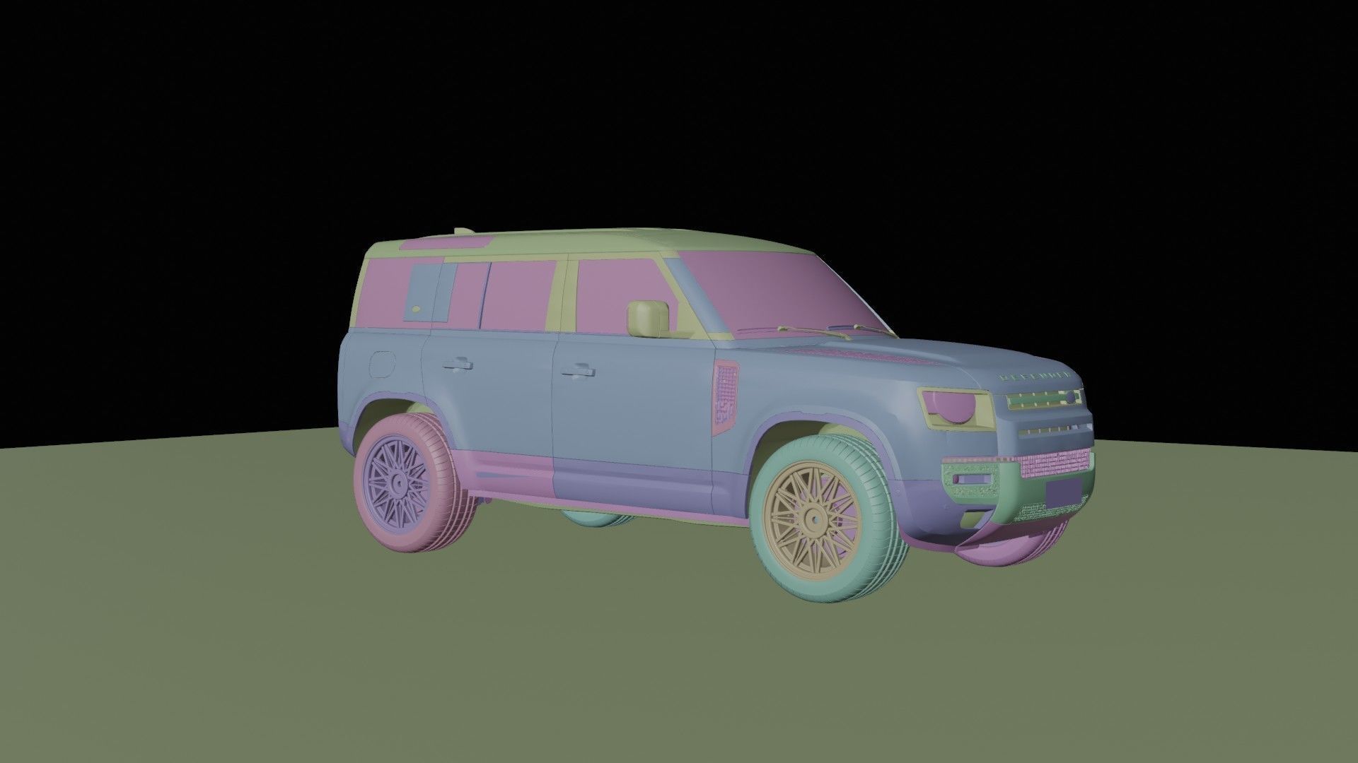 land rover defender  Low-poly 3D model_28