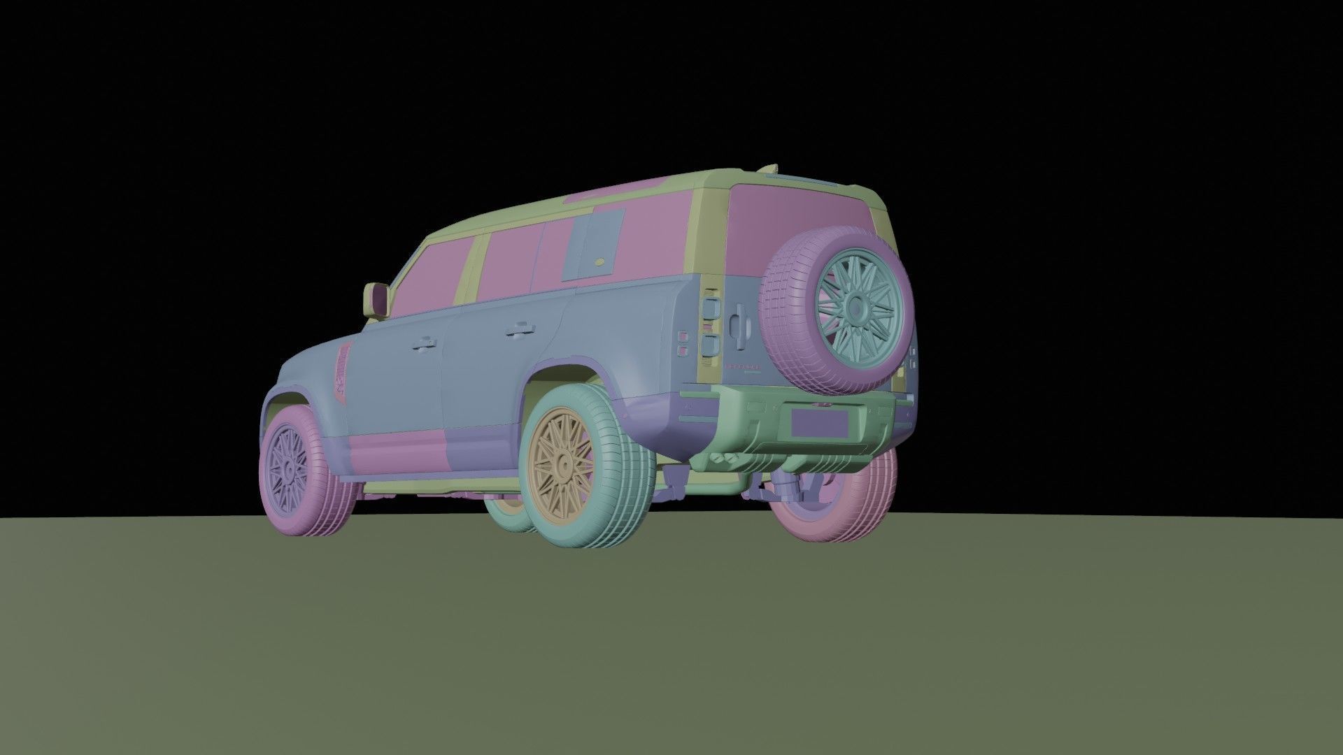 land rover defender  Low-poly 3D model_23