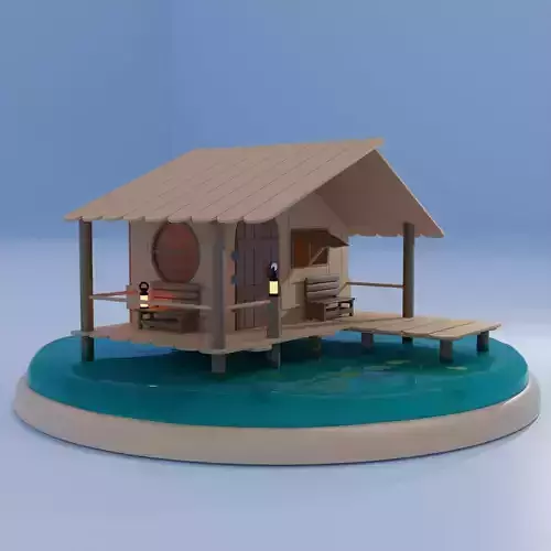3D Wood swamp house