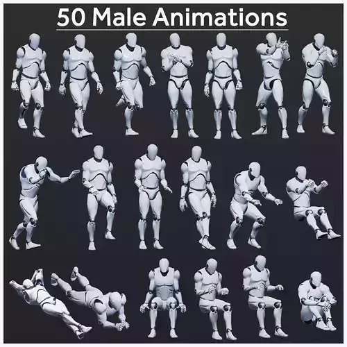 50 Male Animations