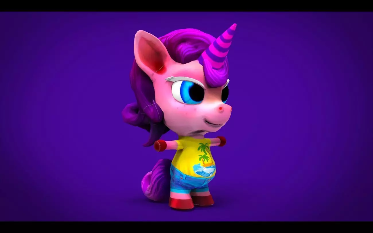 Unicorn girl 3D model