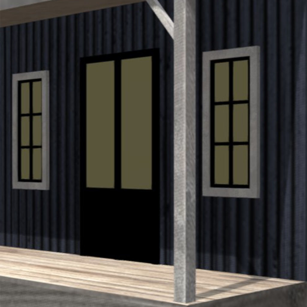 American Style Cottage - Town House Model Low-poly 3D model_5