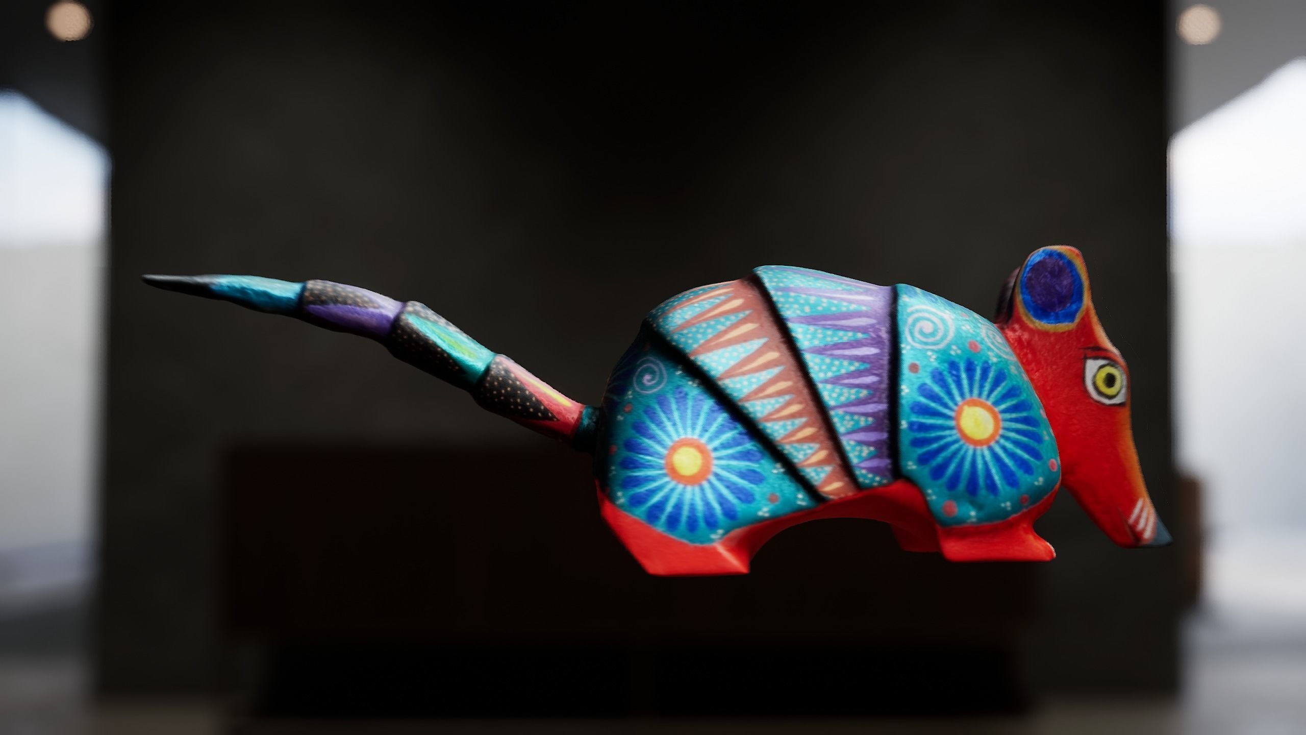 Wooden Armadillo Sculpture 3D model_2