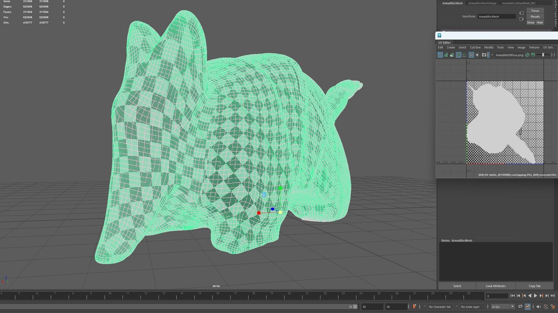 Wooden Armadillo Sculpture 3D model_6