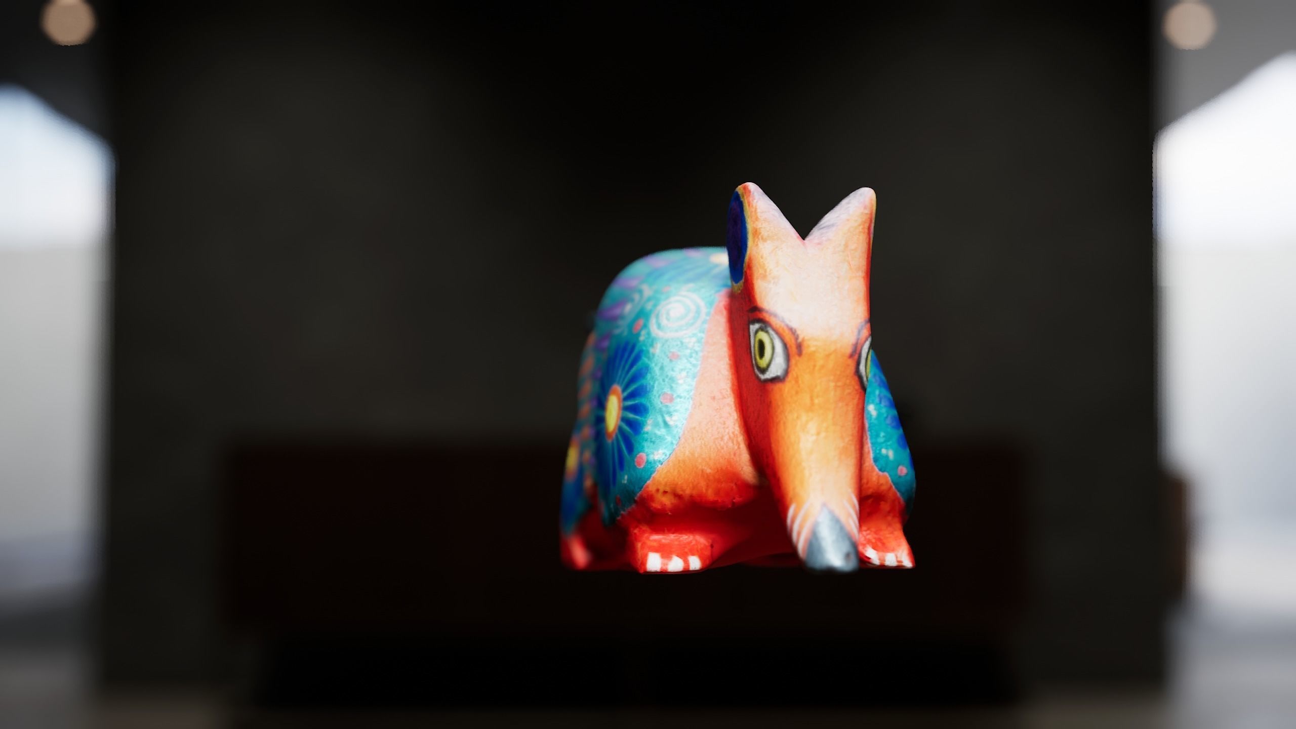 Wooden Armadillo Sculpture 3D model_3