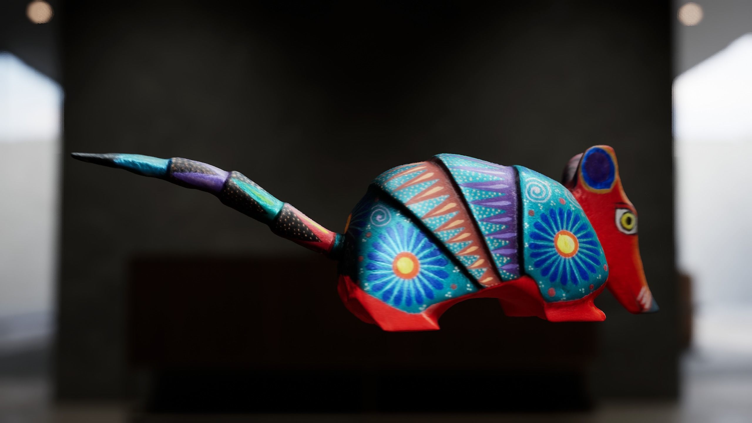Wooden Armadillo Sculpture 3D model_4
