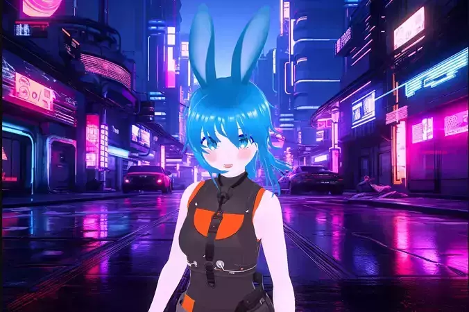 Sylva Nova - Sci-Fi Anime Girl 3D Model 3D model