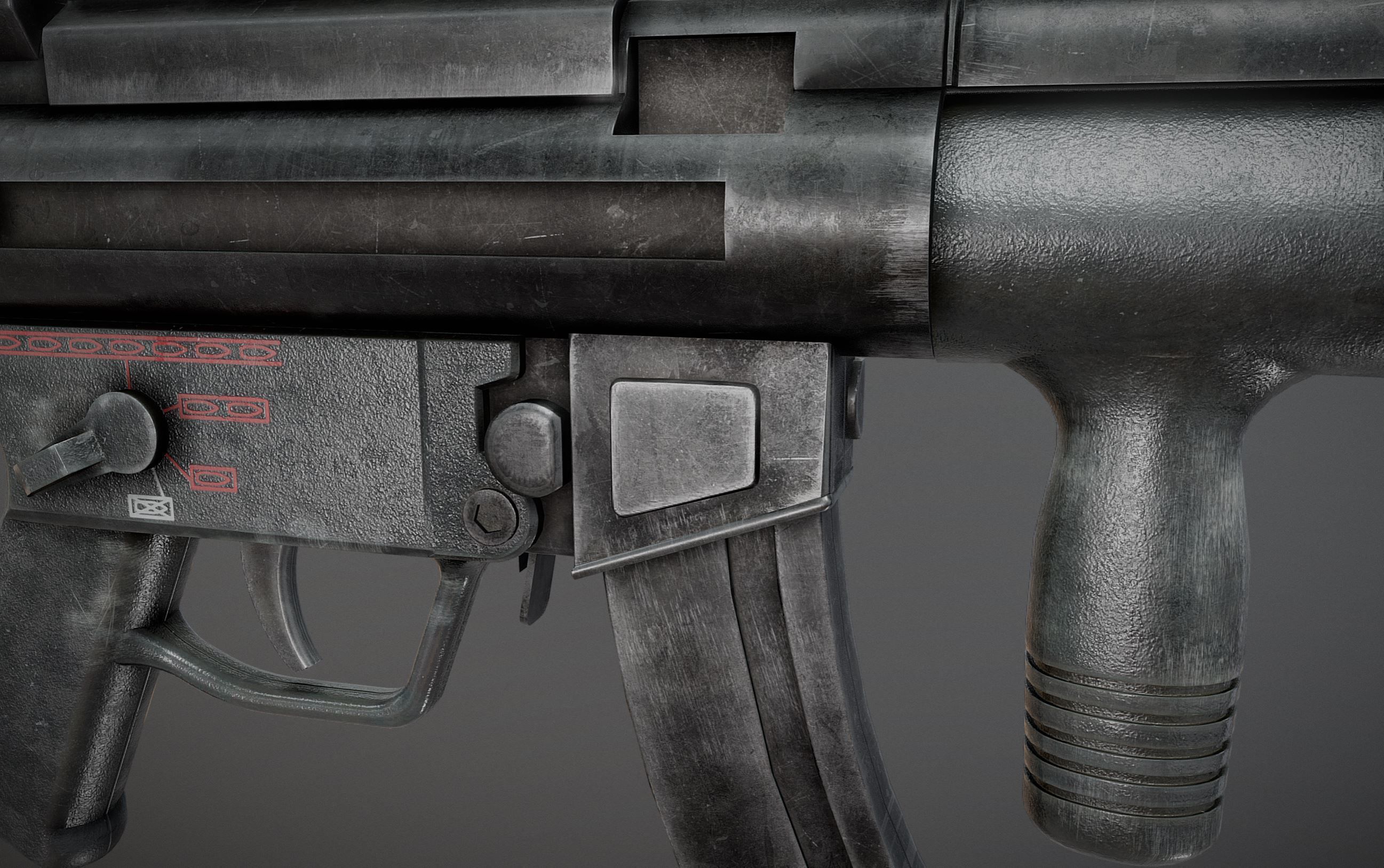 MP5 mega pack Low-poly 3D model_19