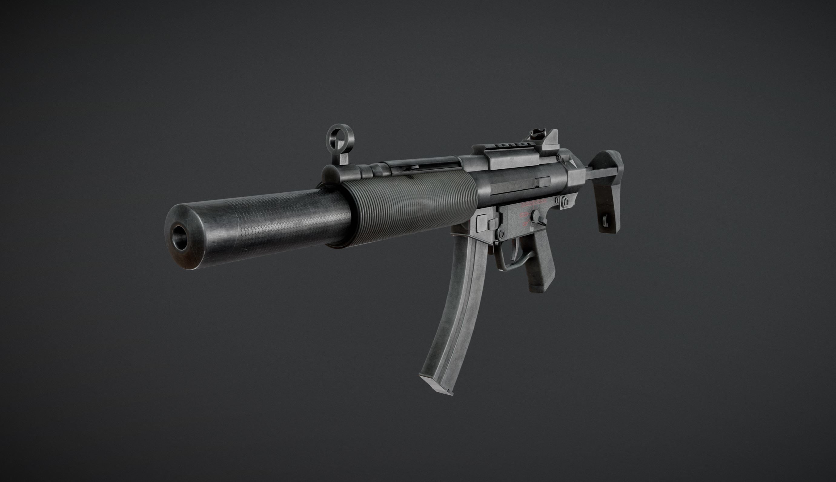 MP5 mega pack Low-poly 3D model_5