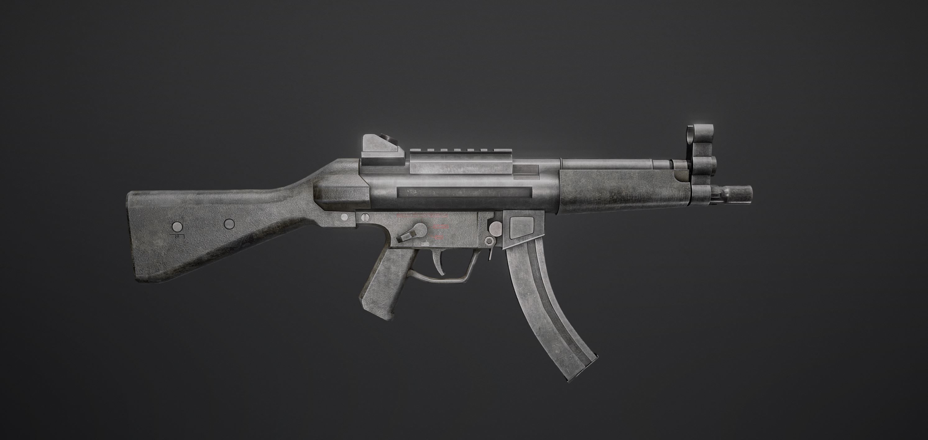 MP5 mega pack Low-poly 3D model_14