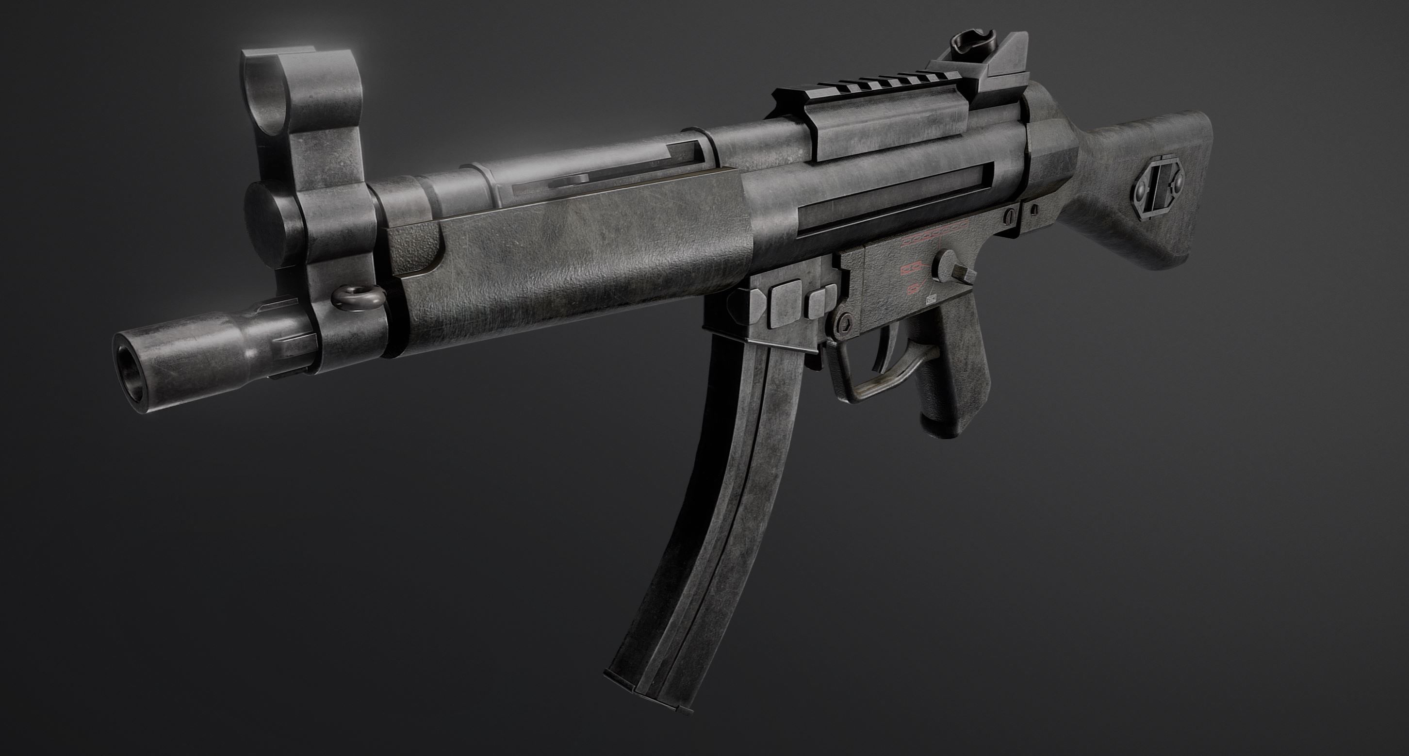 MP5 mega pack Low-poly 3D model_16
