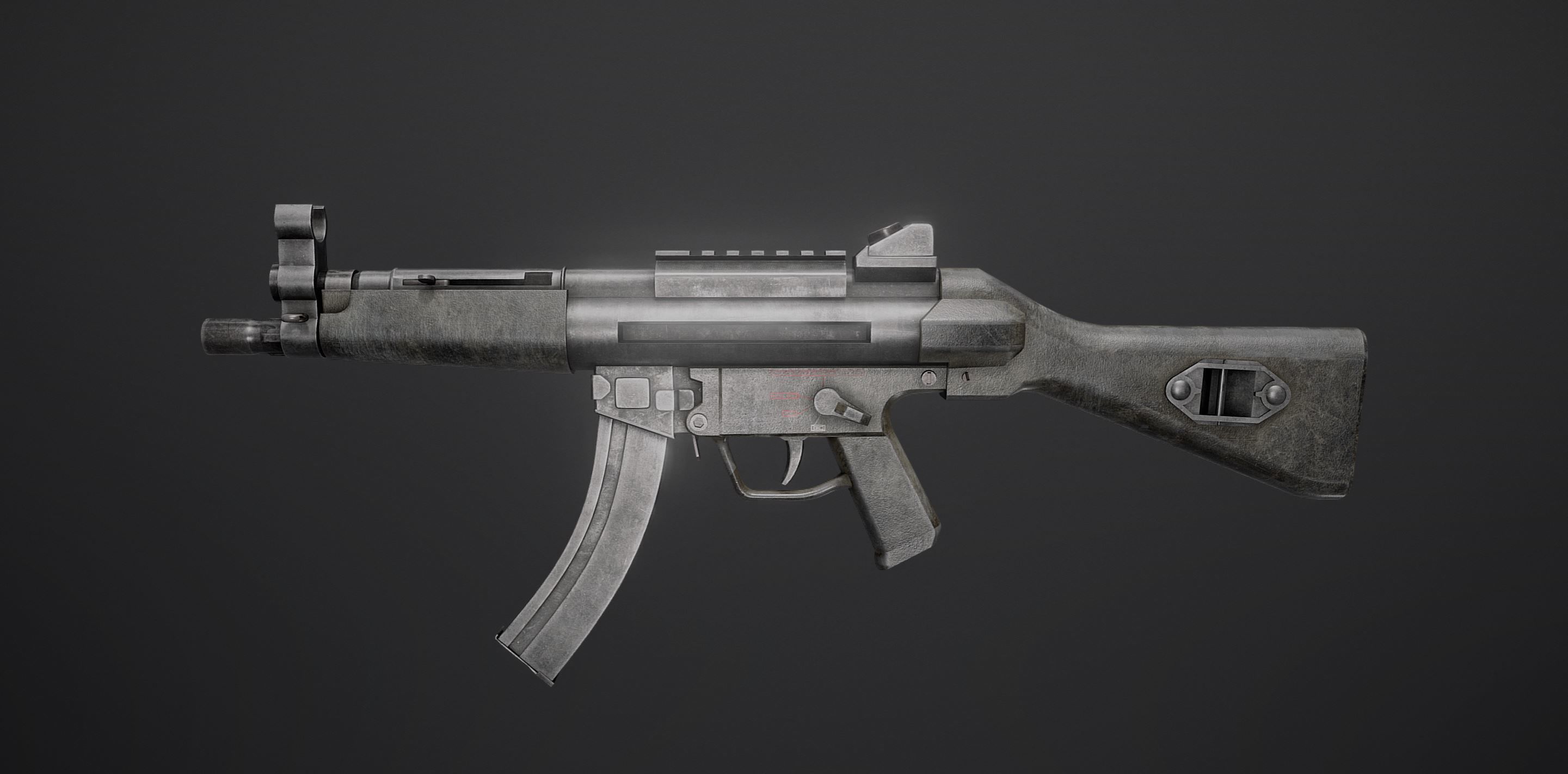 MP5 mega pack Low-poly 3D model_12