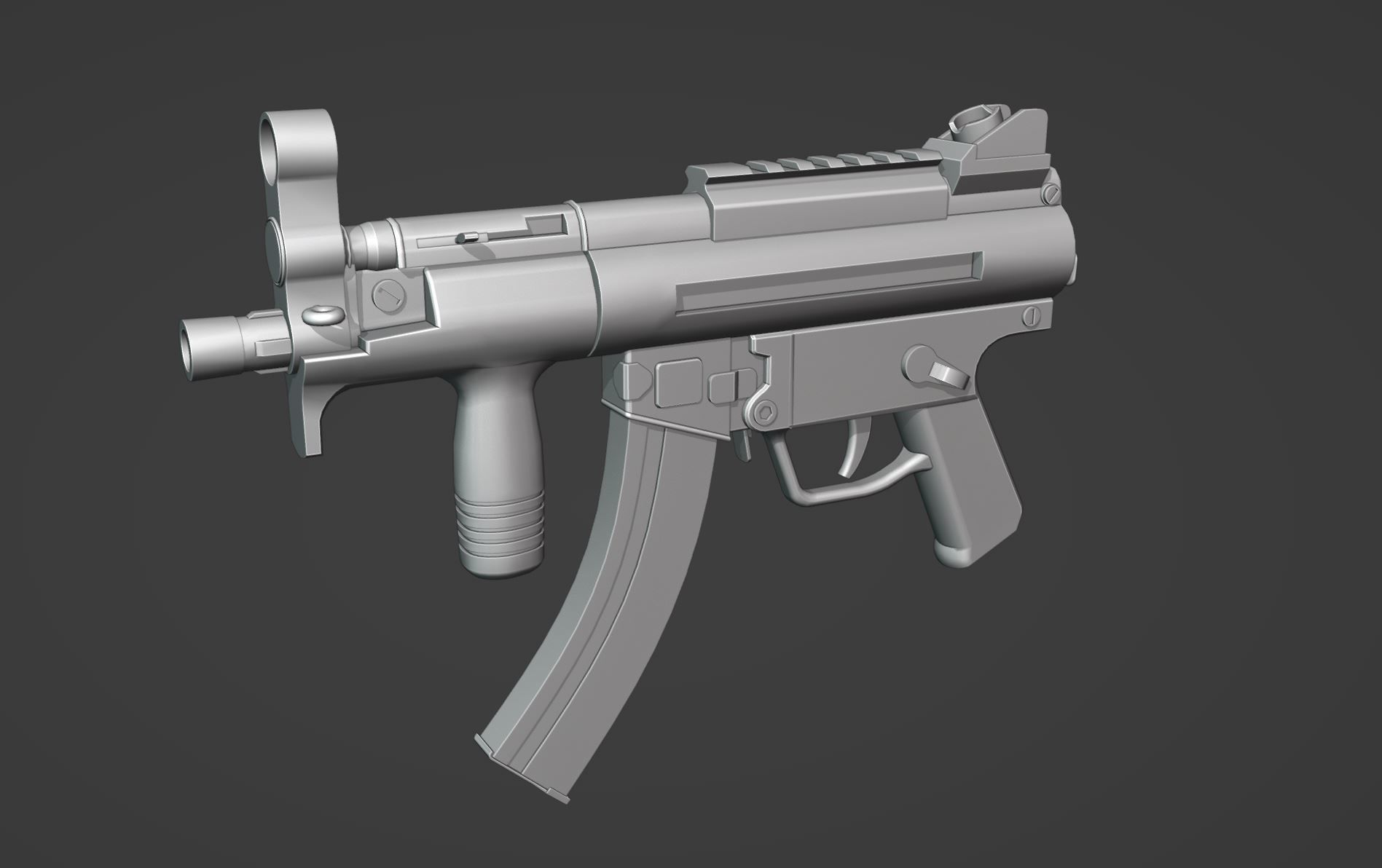MP5 mega pack Low-poly 3D model_6
