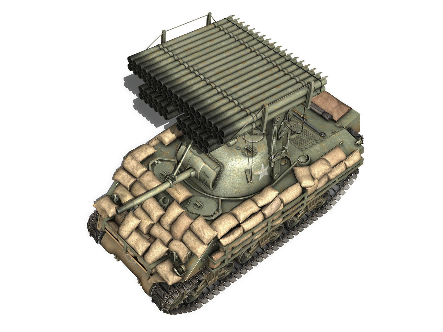 M4A3 Sherman Calliope 3D model_11