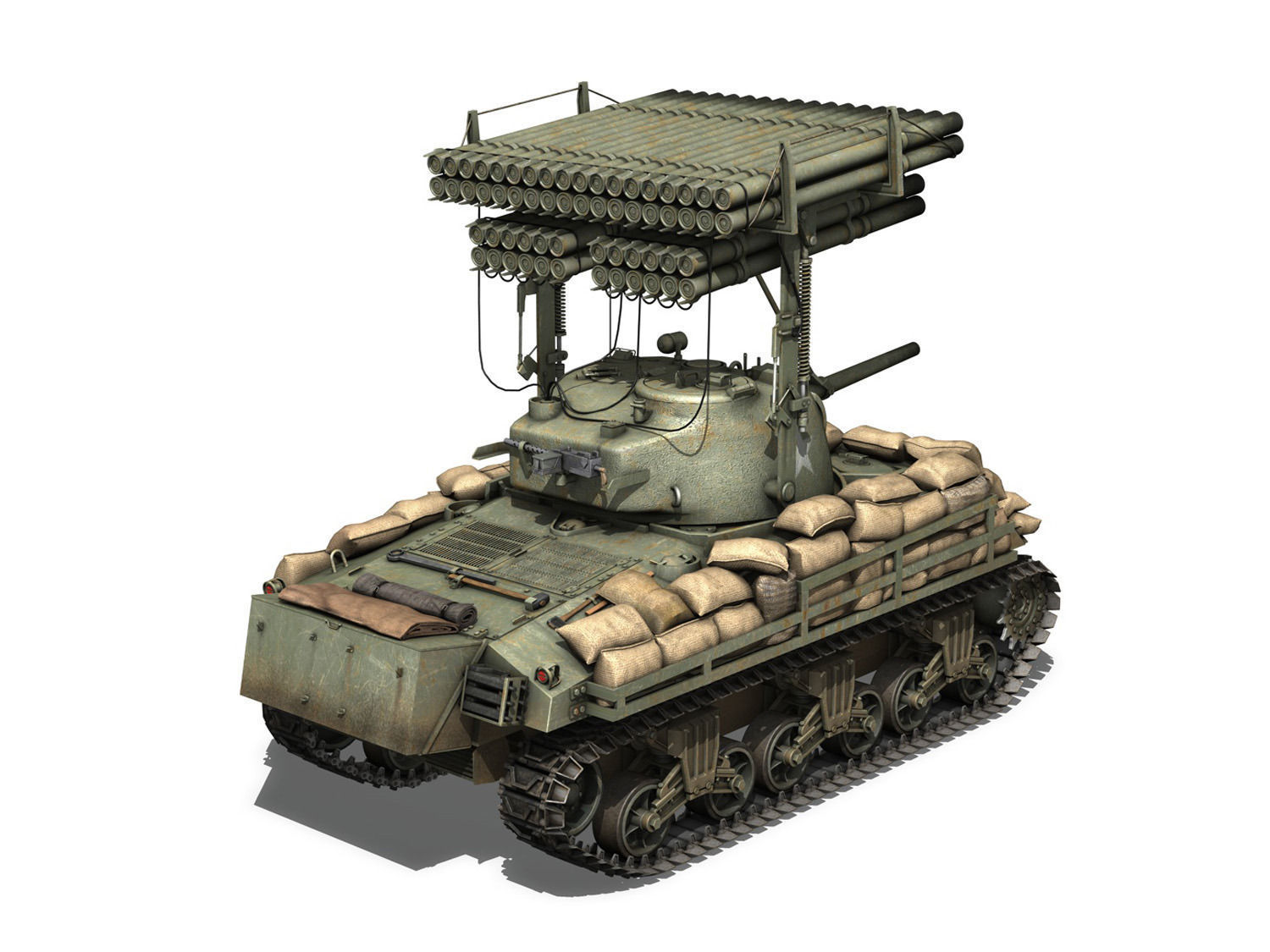 M4A3 Sherman Calliope 3D model_5