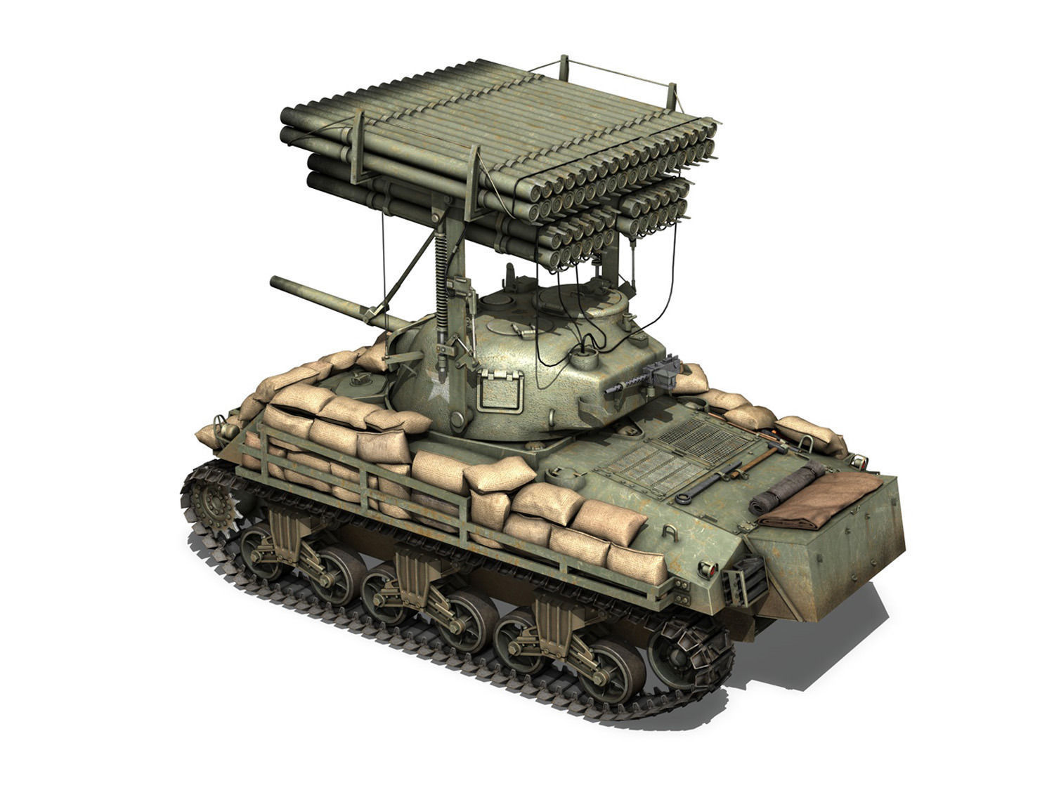 M4A3 Sherman Calliope 3D model_7