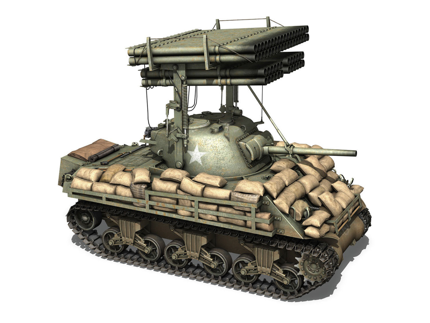 M4A3 Sherman Calliope 3D model_9