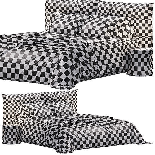 Eva Due Double Bed by Cierre 3D model 7