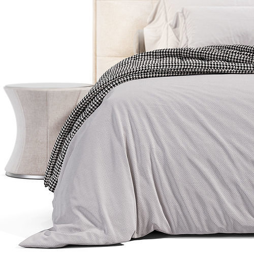 Eva Due Double Bed by Cierre 3D model 5