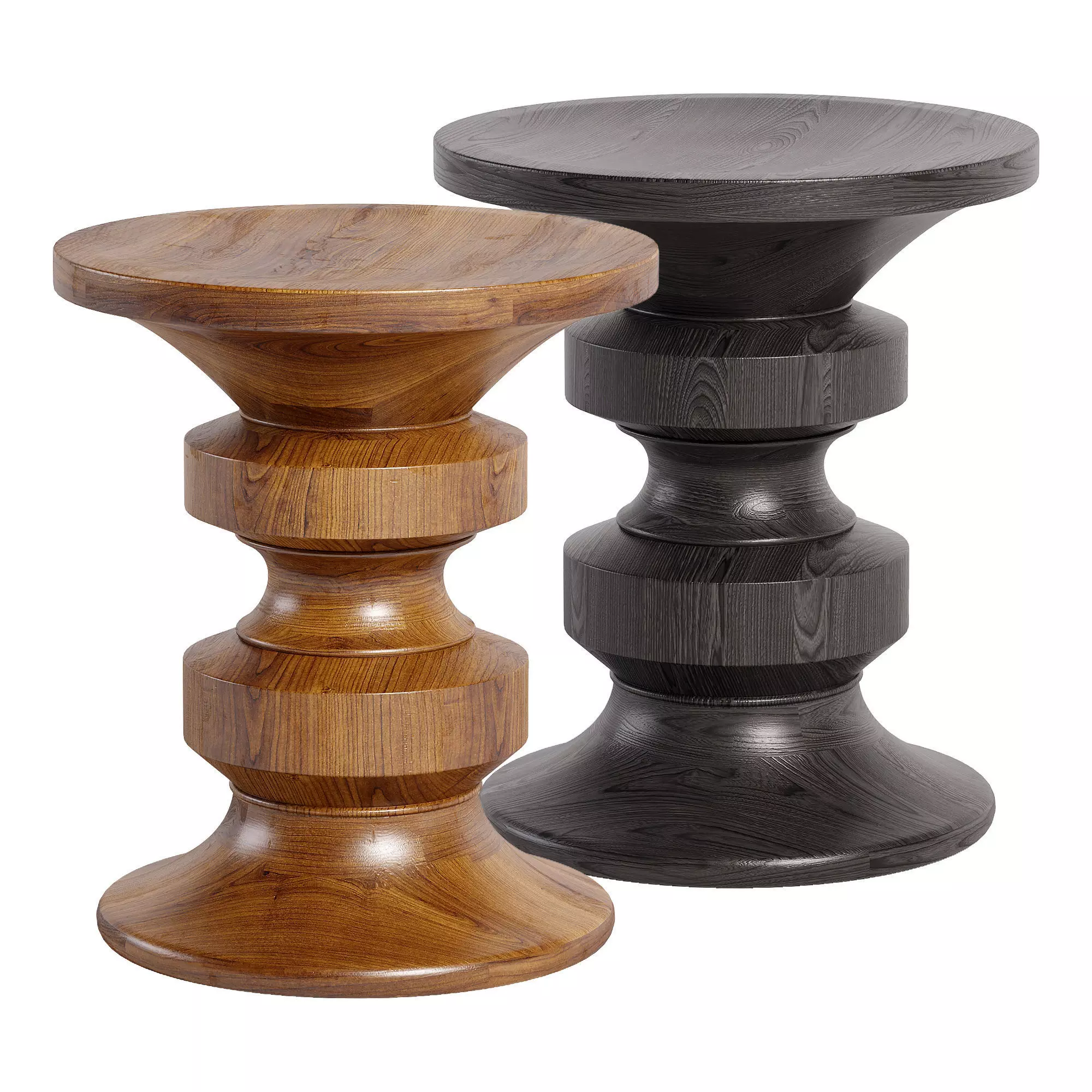 eames turned stool Low-poly 3D model