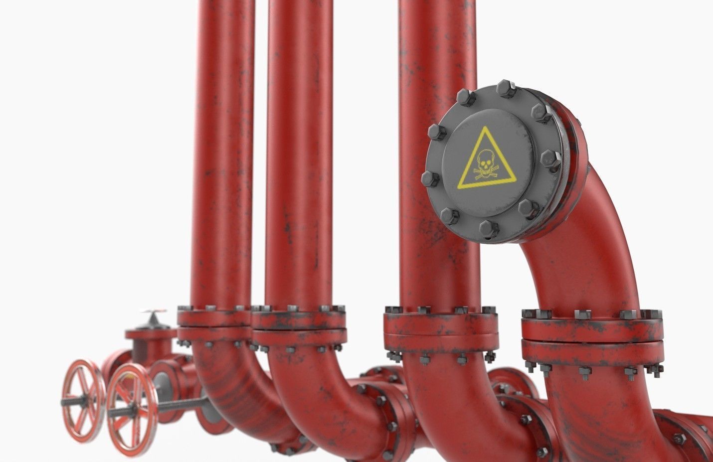 Pipeline3 pipes and valves  3D model_11