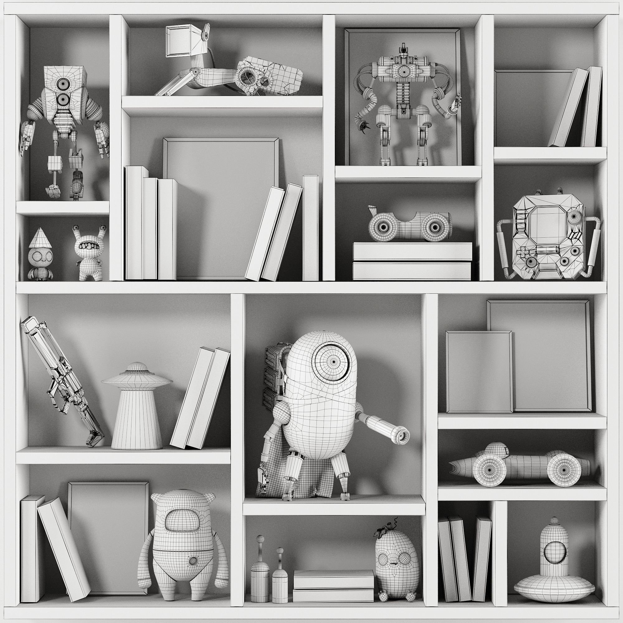 Children Room Set 6 Scifi Set 3D model_5