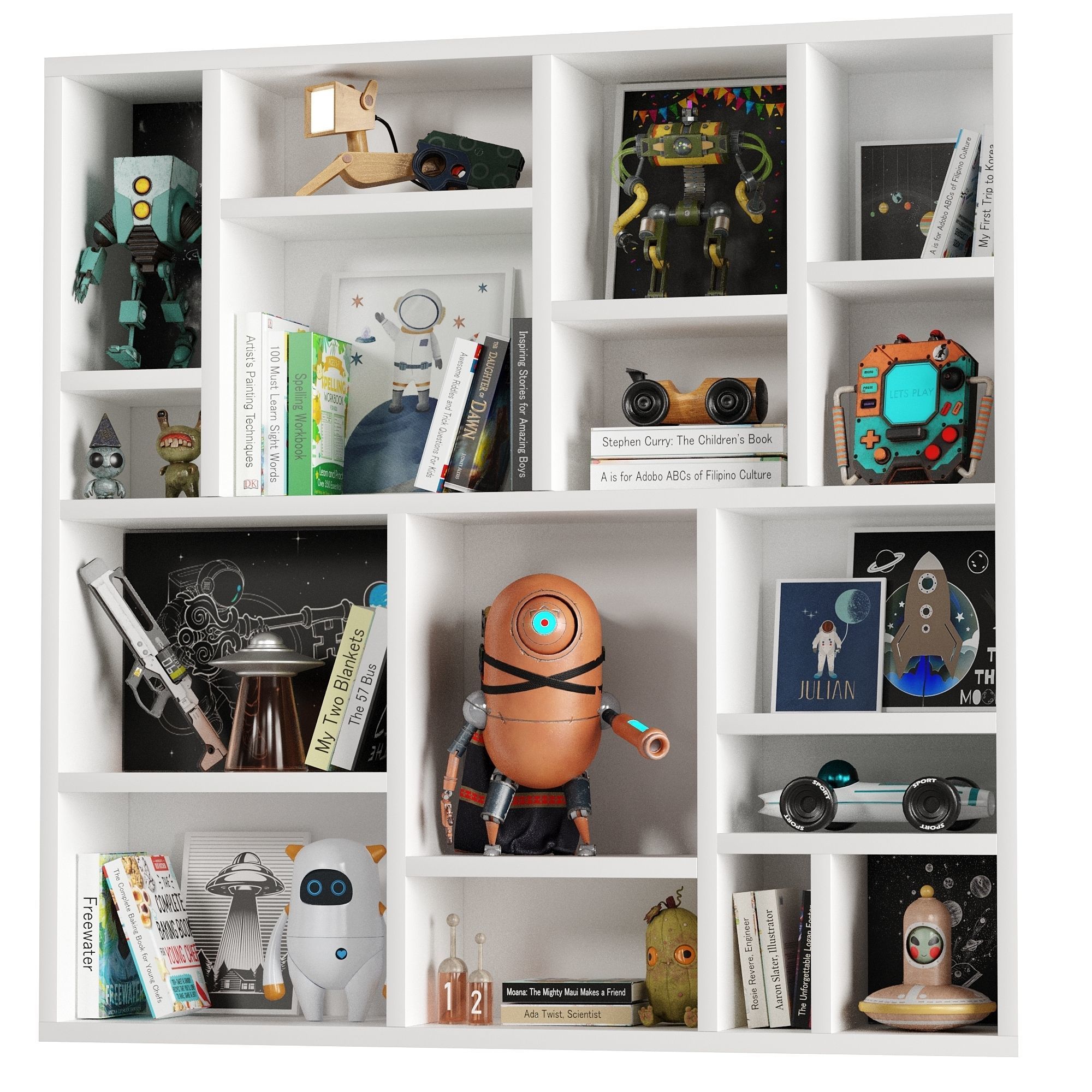 Children Room Set 6 Scifi Set 3D model_3